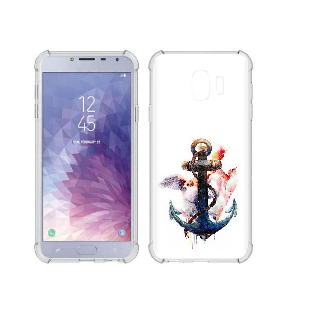 

Чехол MyPads Tocco для Samsung Galaxy J4 (2018) якорь с птицами, Прозрачный, Tocco