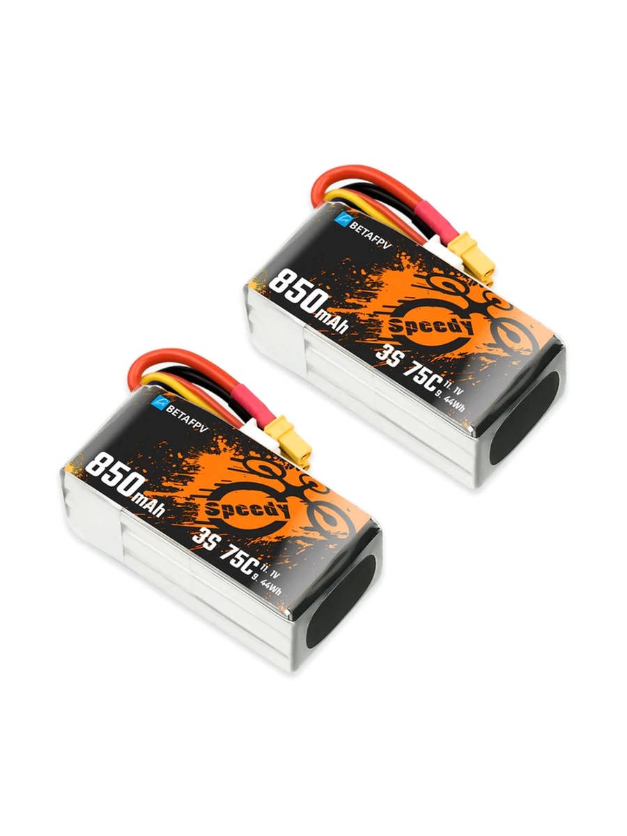 фото Аккумуляторы betafpv 850mah 3s 75c lipo battery xt30 plug (2шт)