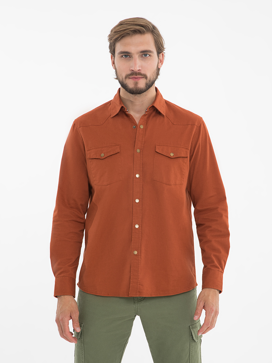 Рубашка мужская Velocity I-RTD31 оранжевая XXL