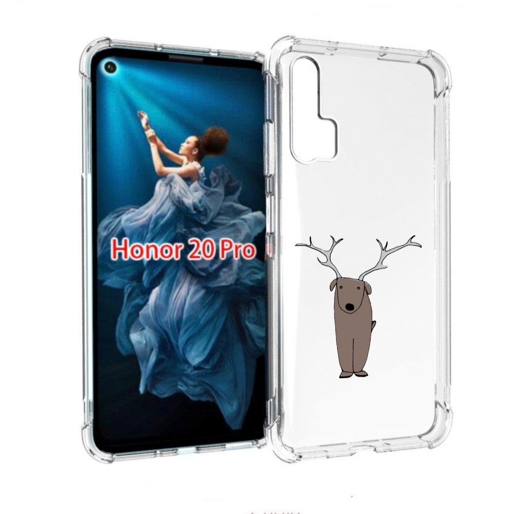 

Чехол бампер MyPads Собака олень для Honor 20 Pro противоударный, Прозрачный, Tocco