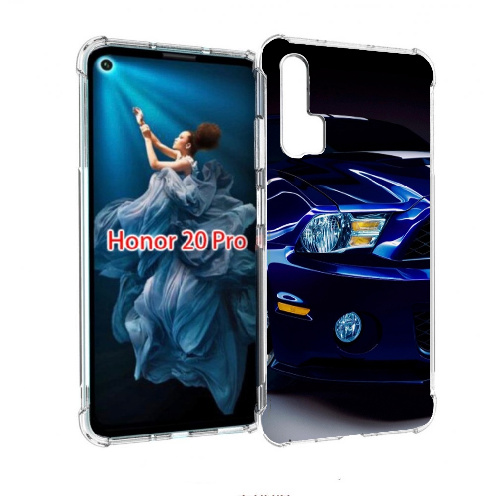 

Чехол бампер MyPads Синяя-машина для Honor 20 Pro противоударный, Прозрачный, Tocco