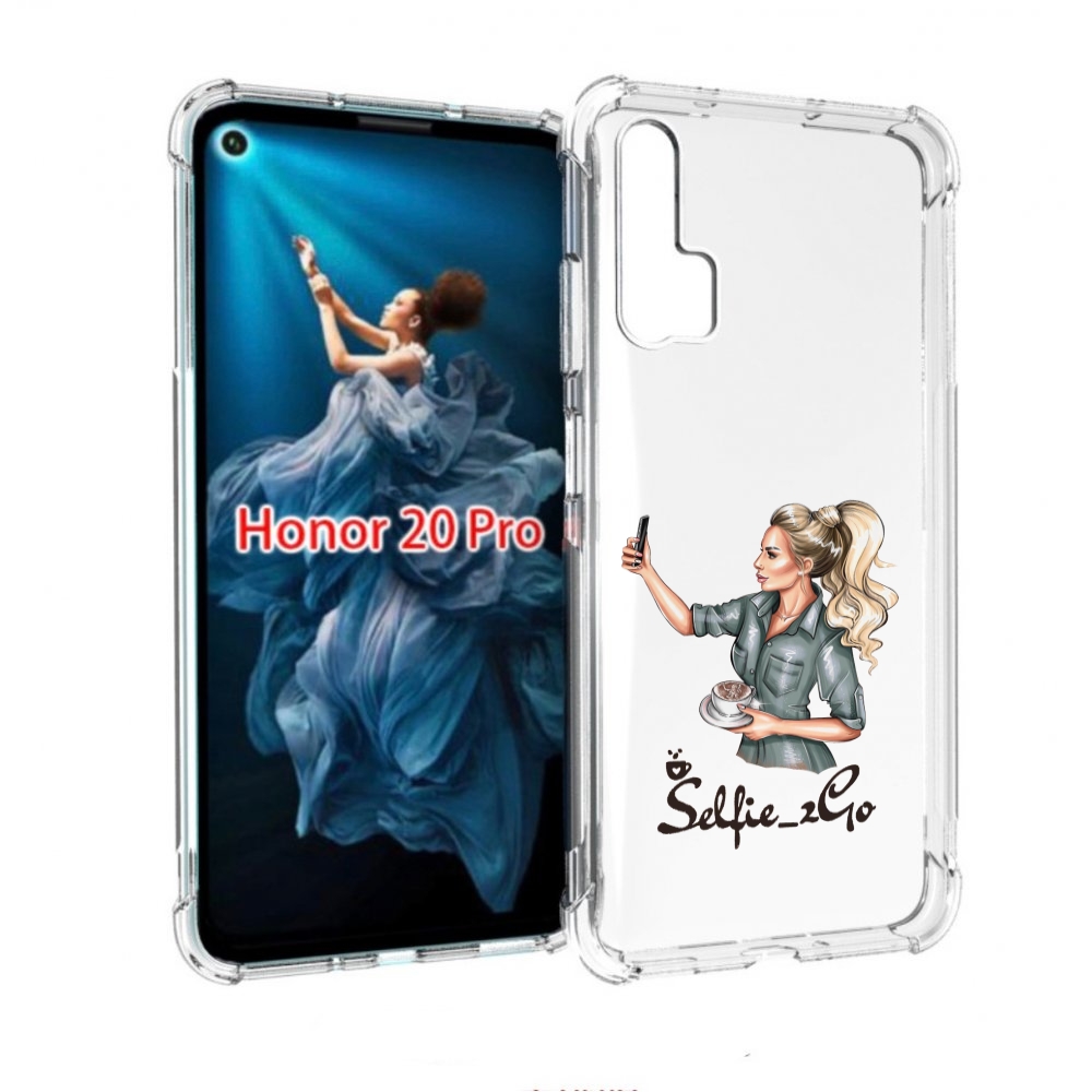 

Чехол бампер MyPads Селфи-девушка женский для Honor 20 Pro проти, Прозрачный, Tocco