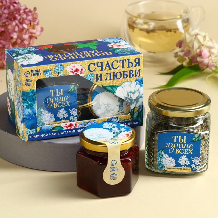 

Набор "Счастья и любви" чай 25 г + варенье120 г