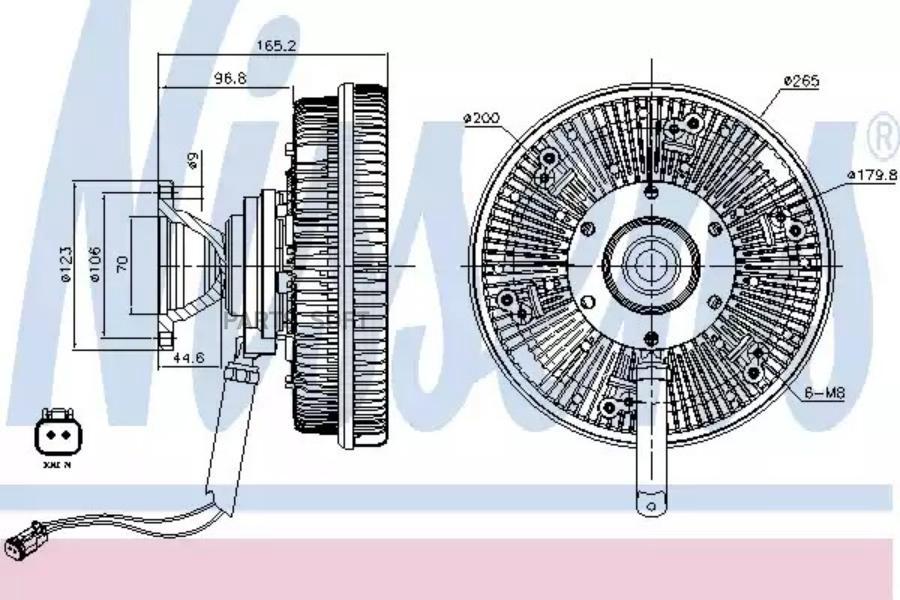 

Вискомуфта D265 mm без крыльчатки