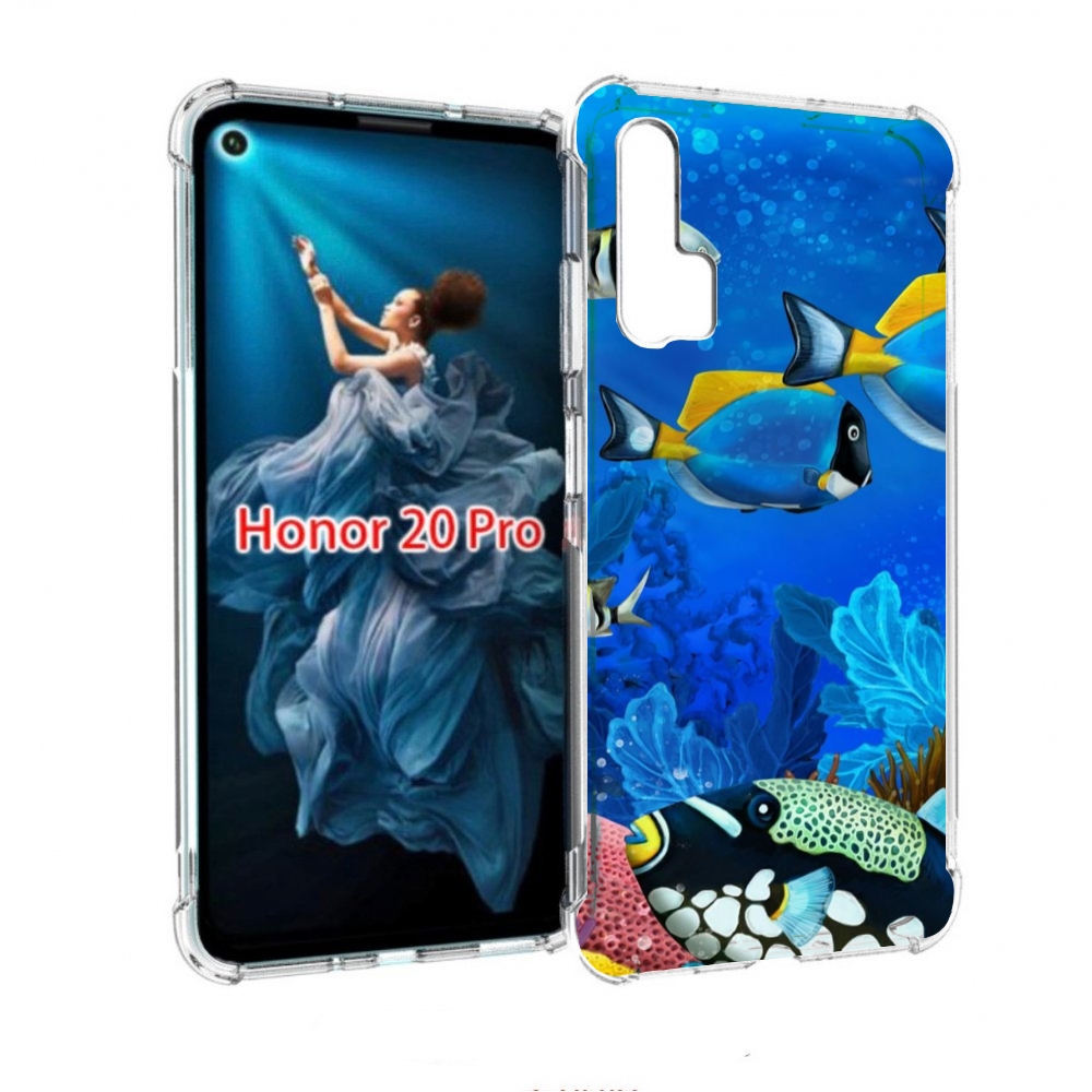 

Чехол бампер MyPads Рыбки для Honor 20 Pro противоударный, Прозрачный, Tocco