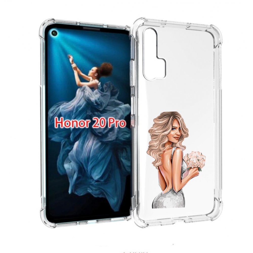 

Чехол бампер MyPads Роскошное-платье женский для Honor 20 Pro пр, Прозрачный, Tocco