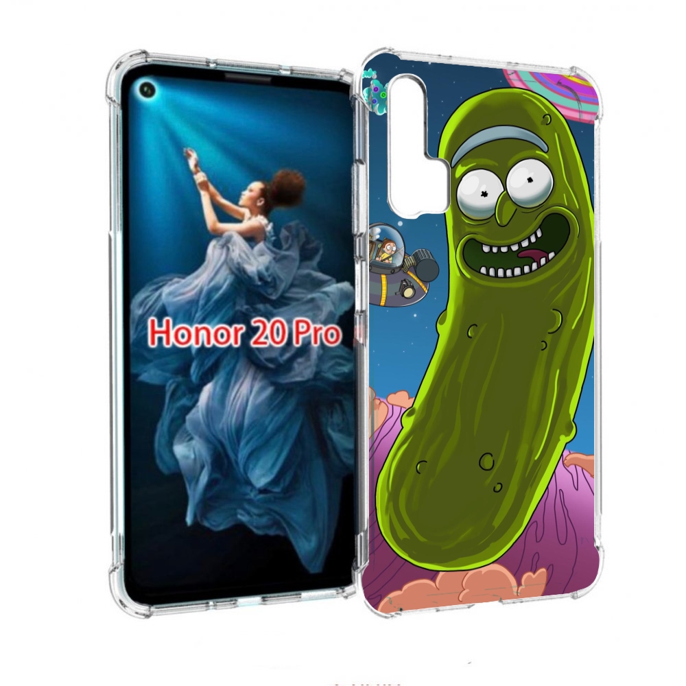 

Чехол бампер MyPads Рик огурец для Honor 20 Pro противоударный, Прозрачный, Tocco