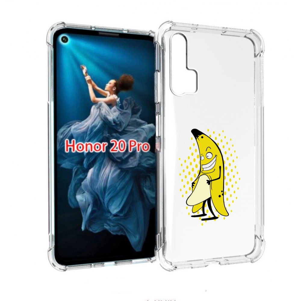

Чехол бампер MyPads Раздетый-банан для Honor 20 Pro противоударный, Прозрачный, Tocco