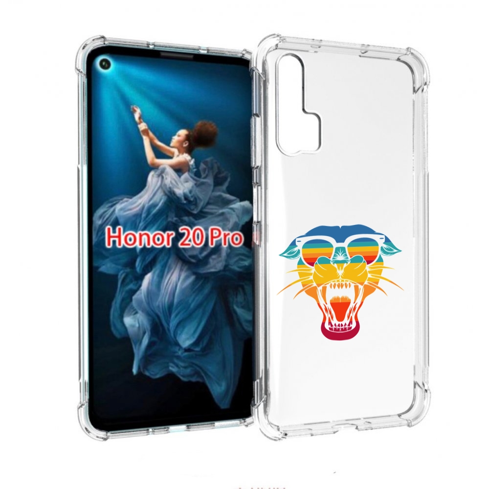 

Чехол бампер MyPads Радужная-пантера для Honor 20 Pro противоуда, Прозрачный, Tocco