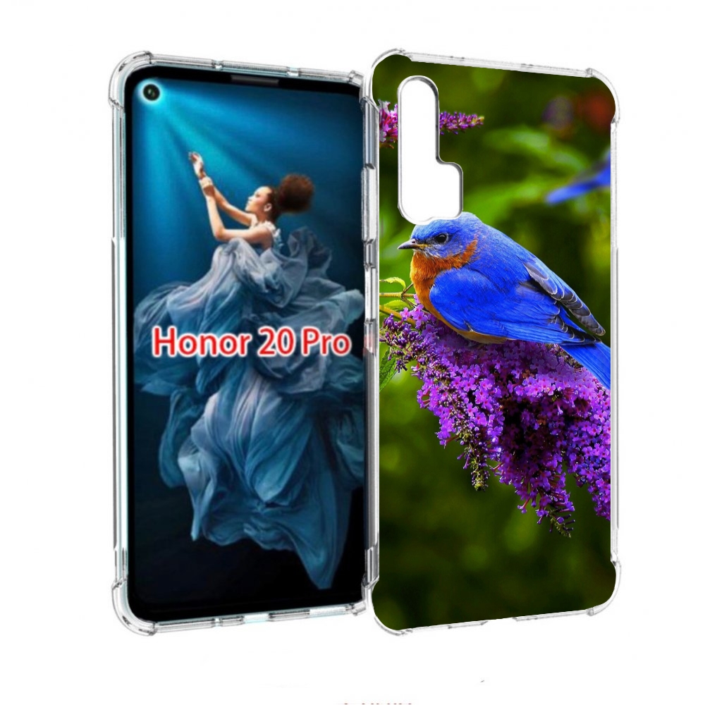 

Чехол бампер MyPads Птица-сиреневая для Honor 20 Pro противоударный, Прозрачный, Tocco