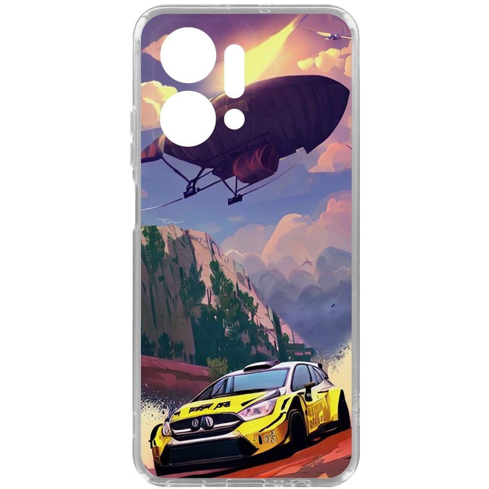 

Чехол-накладка Krutoff Clear Case Гонка для Honor X7a Plus, Прозрачный