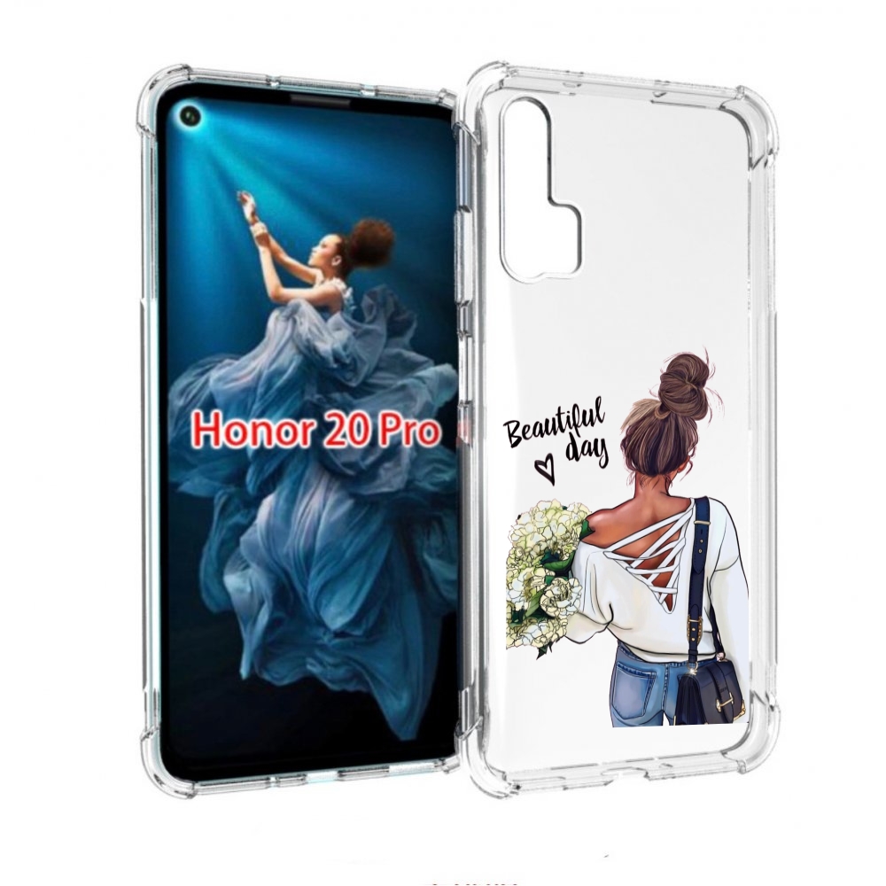 

Чехол бампер MyPads Прекрасный-день для Honor 20 Pro противоударный, Прозрачный, Tocco