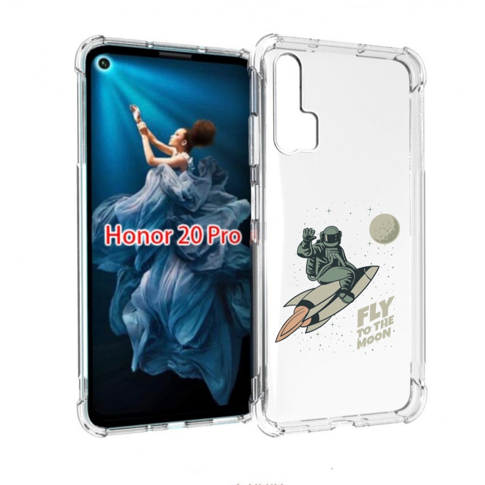 

Чехол бампер MyPads Полет-на-Луну для Honor 20 Pro противоударный, Прозрачный, Tocco