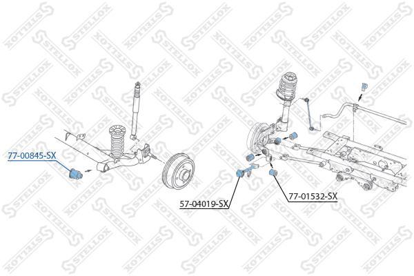 

Рычаг независимой подвески колеса STELLOX 77-00845-SX