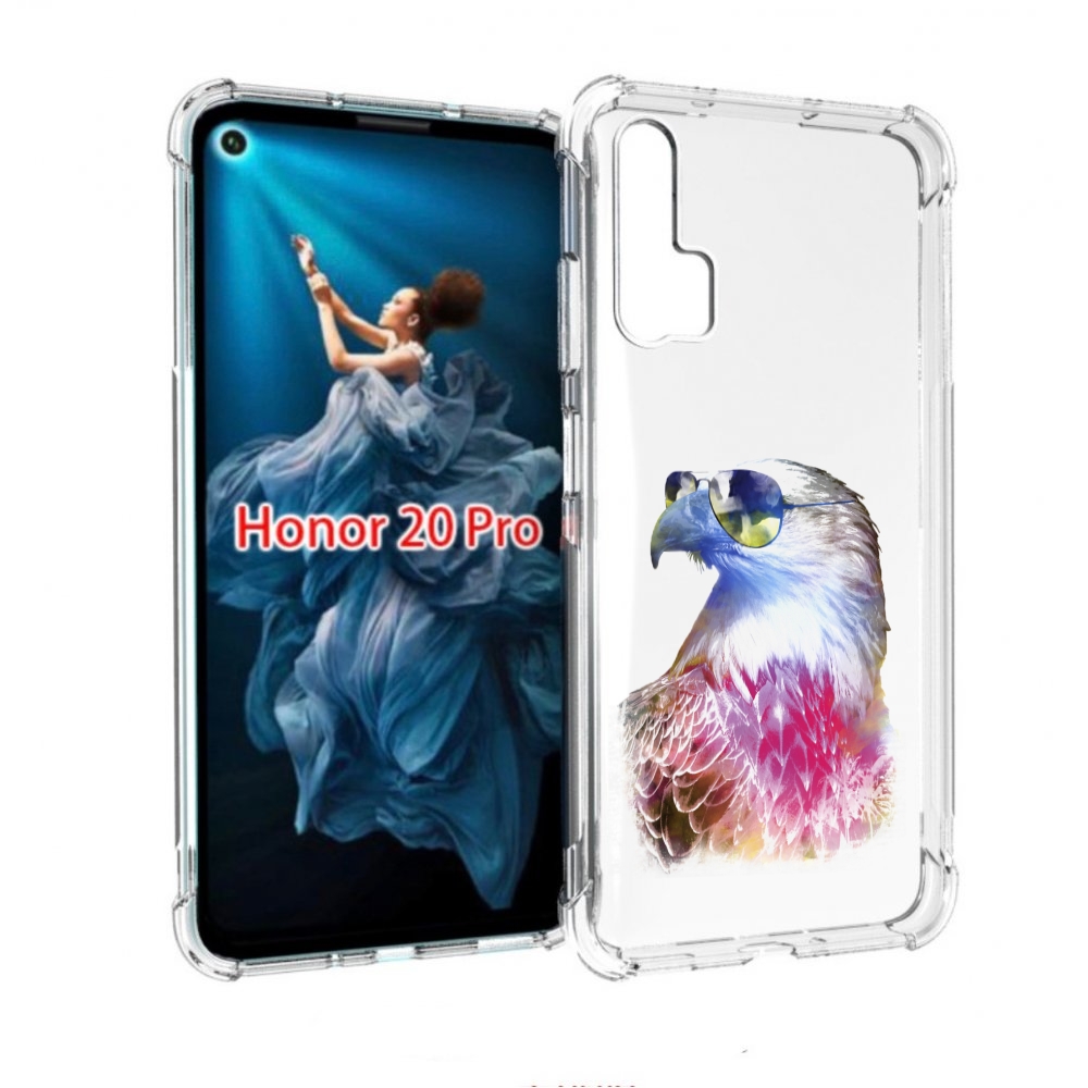 

Чехол бампер MyPads Орел в очках для Honor 20 Pro противоударный, Прозрачный, Tocco