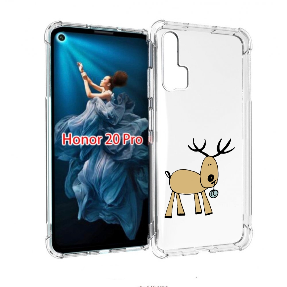 

Чехол бампер MyPads Олень с шариком для Honor 20 Pro противоударный, Прозрачный, Tocco