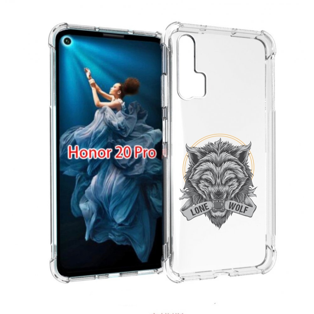 

Чехол бампер MyPads Одинокий-волк мужской для Honor 20 Pro проти, Прозрачный, Tocco