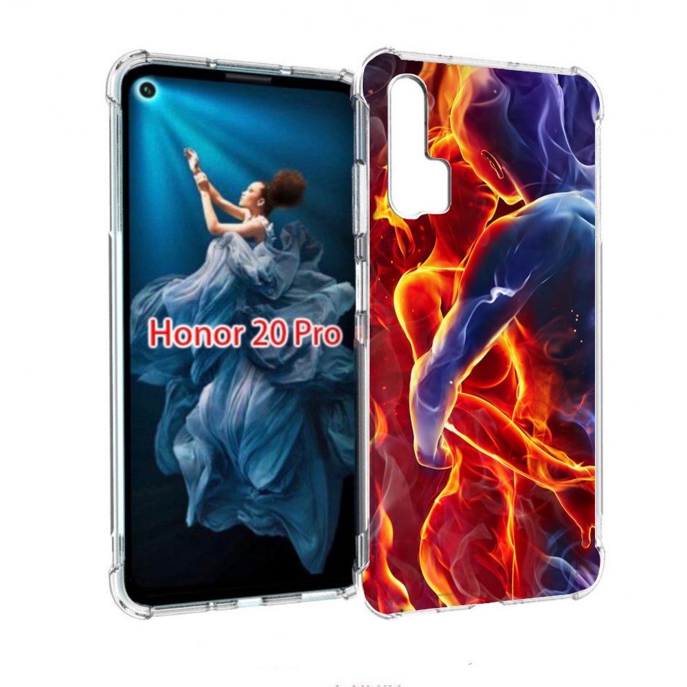 

Чехол бампер MyPads Огонь-вода для Honor 20 Pro противоударный, Прозрачный, Tocco