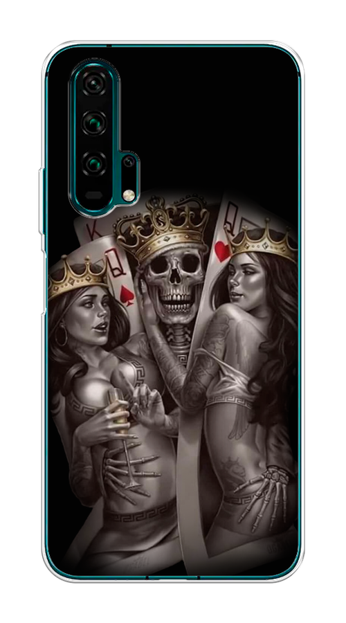 

Чехол на Honor 20 Pro "Карты король и королевы", Серый;желтый, 69350-6