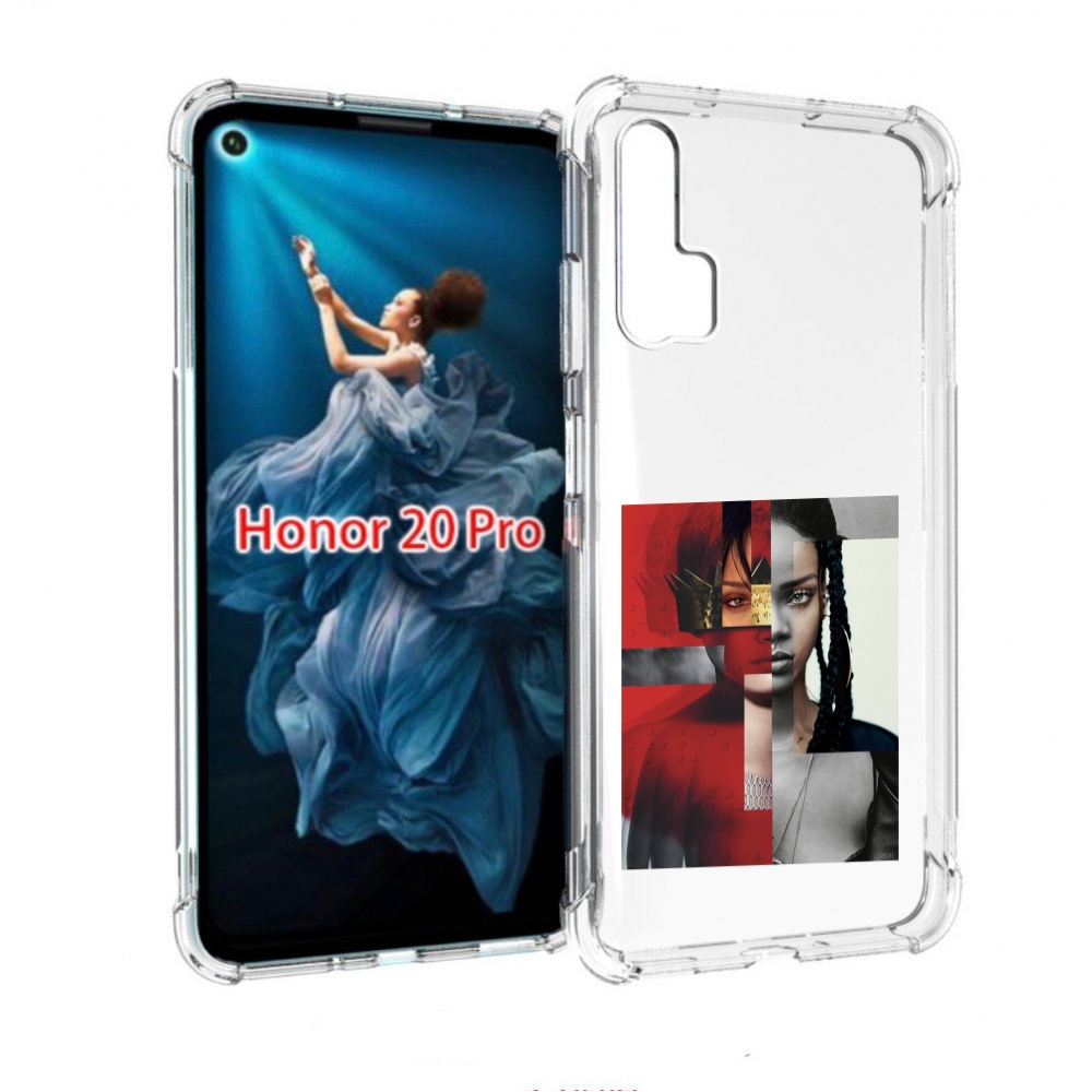 

Чехол бампер MyPads Обложка-Рианна для Honor 20 Pro противоударный, Прозрачный, Tocco