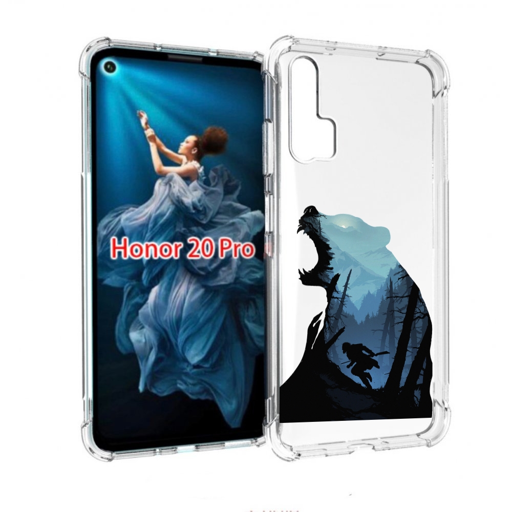 

Чехол бампер MyPads Ночной-медведь для Honor 20 Pro противоударный, Прозрачный, Tocco