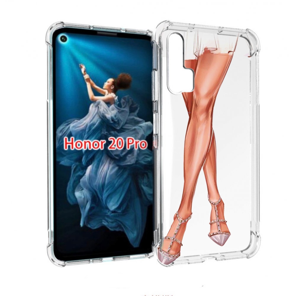 

Чехол бампер MyPads Ножки для Honor 20 Pro противоударный, Прозрачный, Tocco