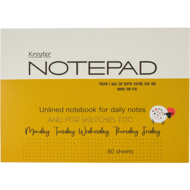 

Блокнот А5,80л,склейка,Kroyter,Офис,2диз,65222