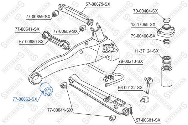 

Рычаг независимой подвески колеса STELLOX 77-00662-SX