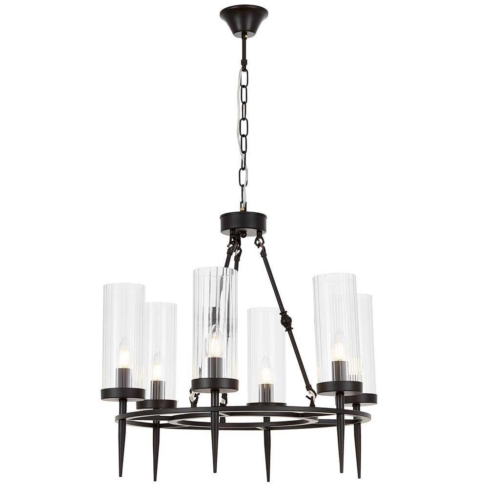 

Подвесная люстра Lumina Deco Moratti LDP 8022-6 BK+PR