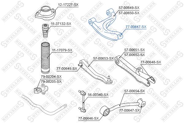 

Рычаг независимой подвески колеса STELLOX 77-00647-SX