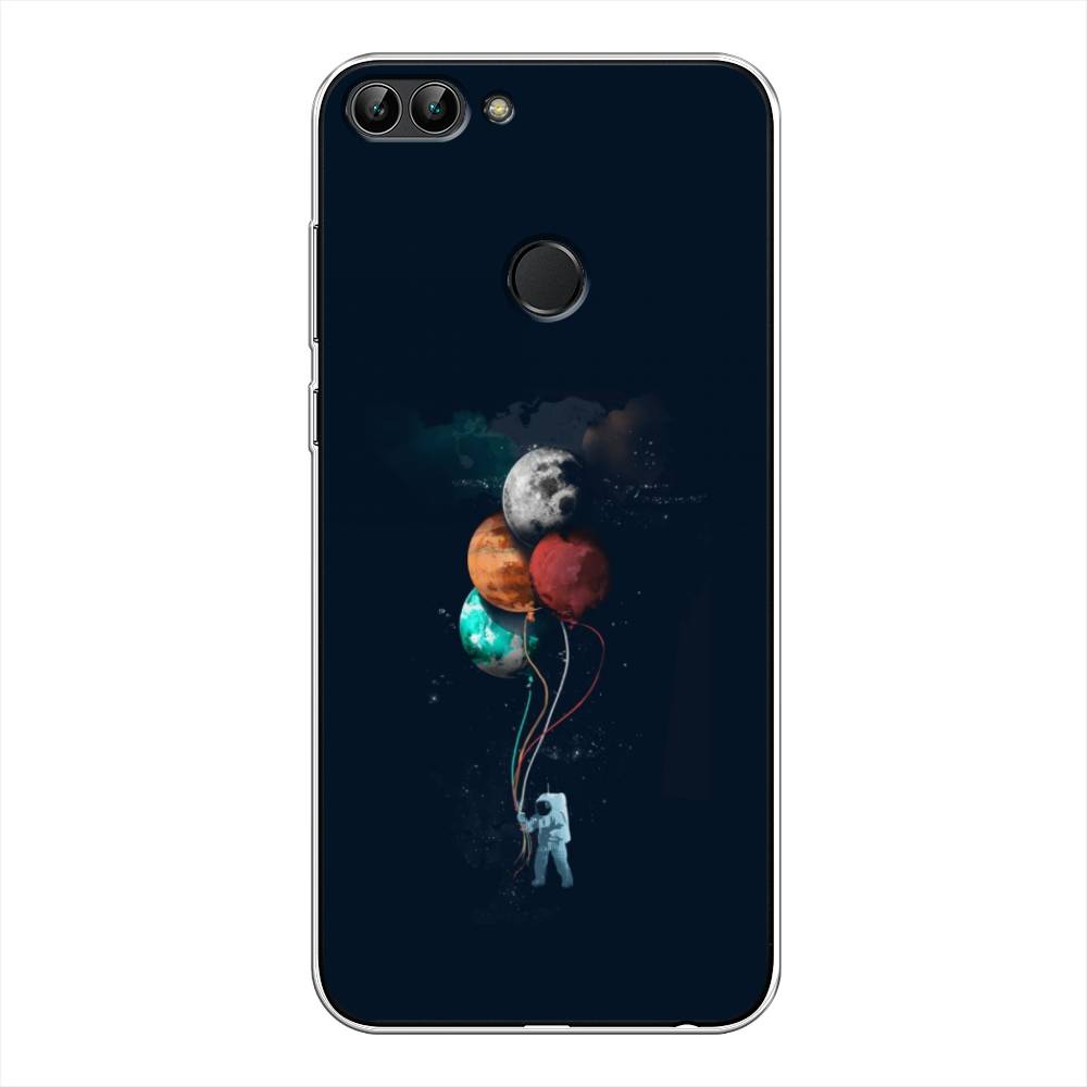 

Чехол для Huawei Y9 2018 "Космонавт с шариками", Разноцветный, 64950-4