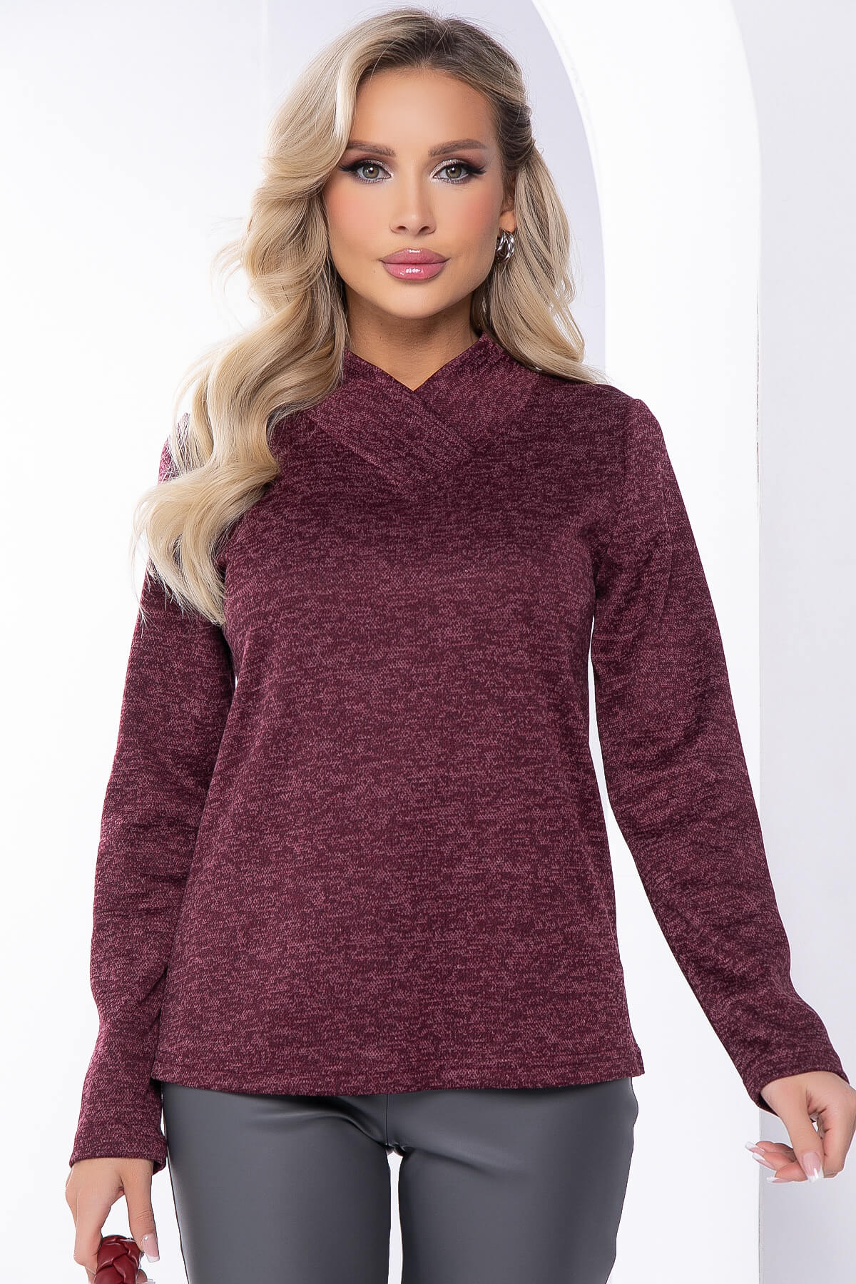 

Пуловер женский LT Collection Новелла бордовый 54 RU, Новелла