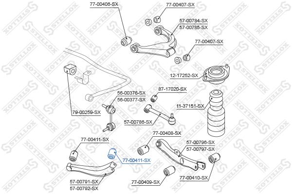 

Рычаг независимой подвески колеса STELLOX 77-00411-SX