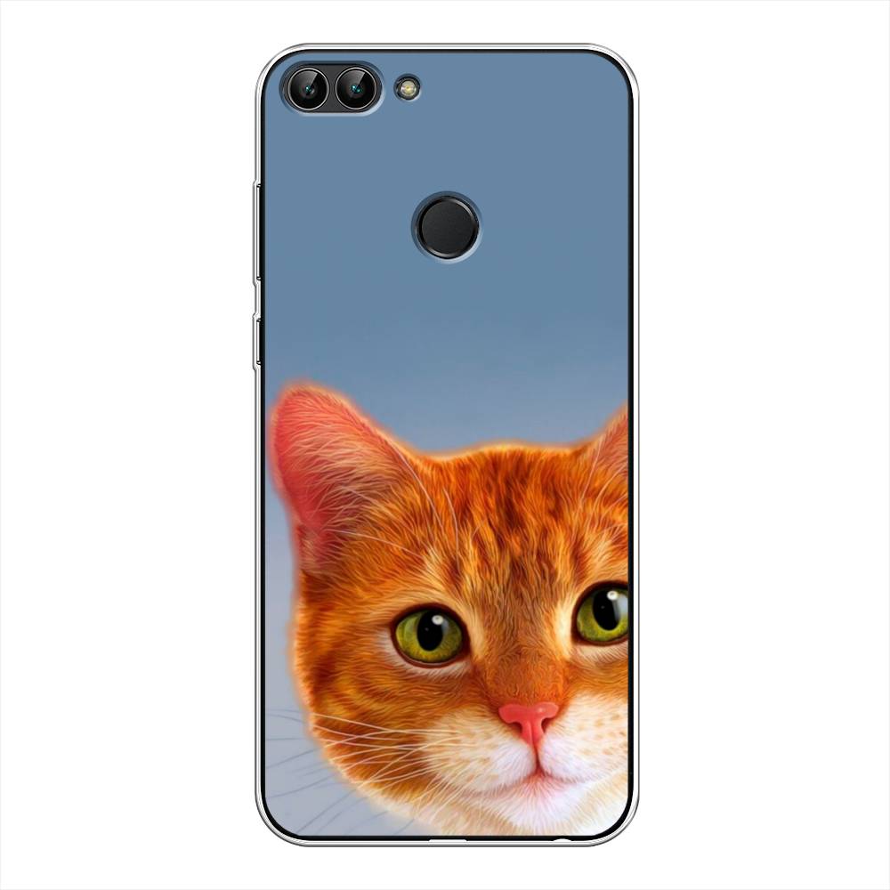 

Чехол для Huawei Y9 2018 "Любопытный котик", Коричневый, 64950-1