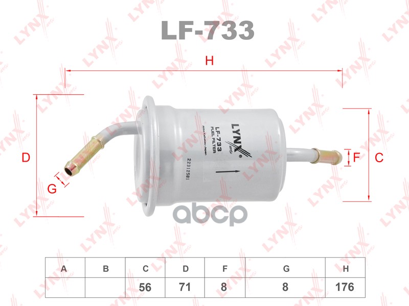 

Фильтр топливный LYNXauto lf733