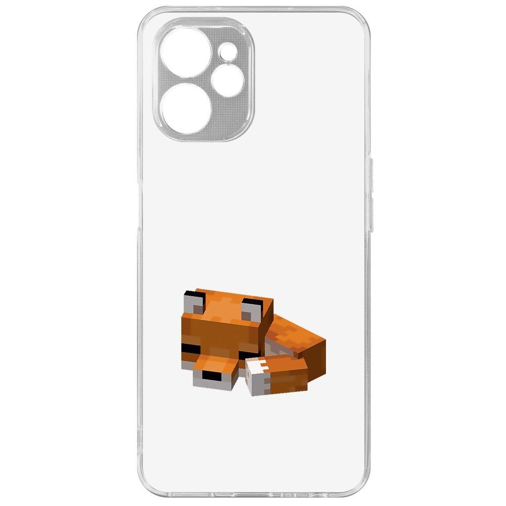 

Чехол Minecraft-Спящий Лисенок для Realme 9i 5G, Прозрачный