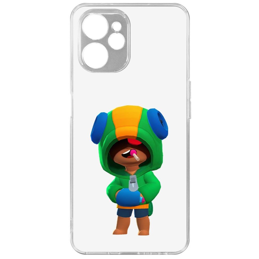 

Чехол Brawl Stars-Леон для Realme 9i 5G, Прозрачный
