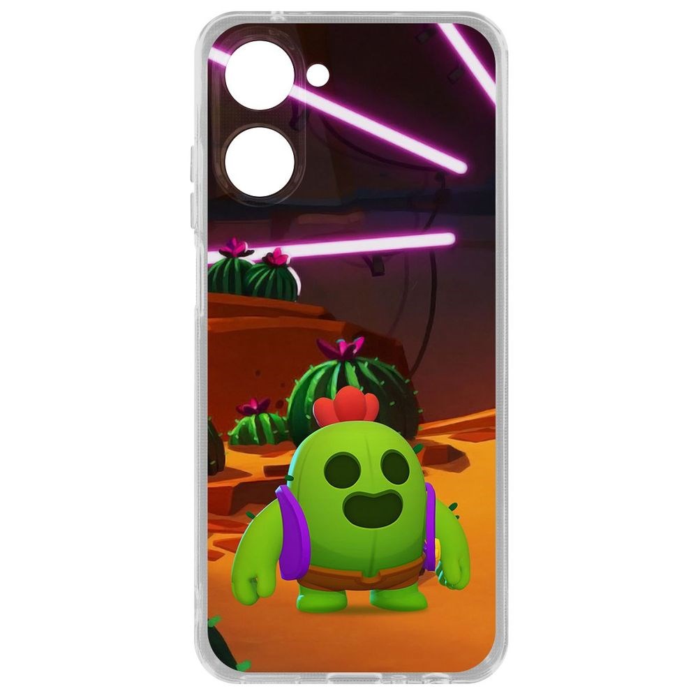 

Чехол Brawl Stars-Спайк для Realme 10 4G, Прозрачный