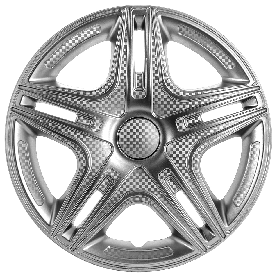 Колпаки колесные декоративные R14 серебро STAR Дакар (4 шт.)