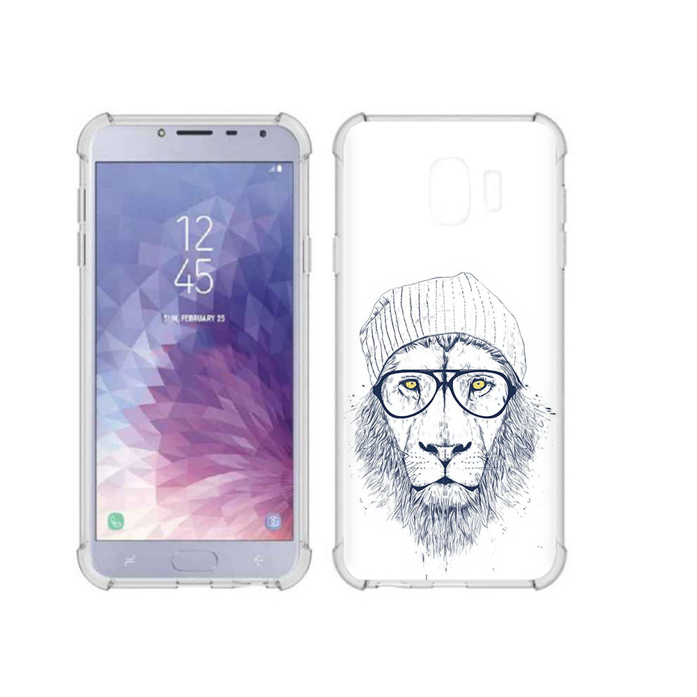 

Чехол MyPads Tocco для Samsung Galaxy J4 (2018) хиппи лев, Прозрачный, Tocco