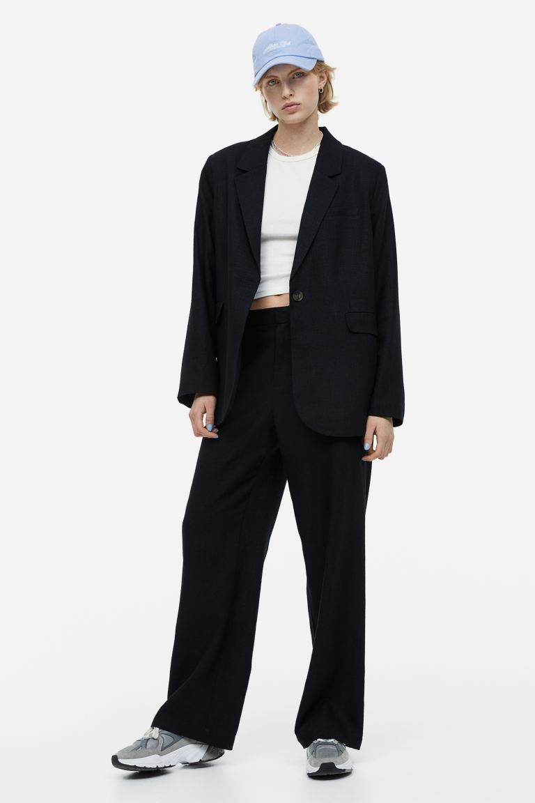 

Блейзер женский H&M 1128516002 черный XL (доставка из-за рубежа), 1128516002