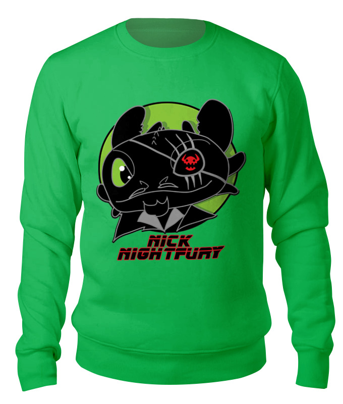 

Свитшот унисекс Printio Как приручить дракона зеленый XS, Как приручить дракона