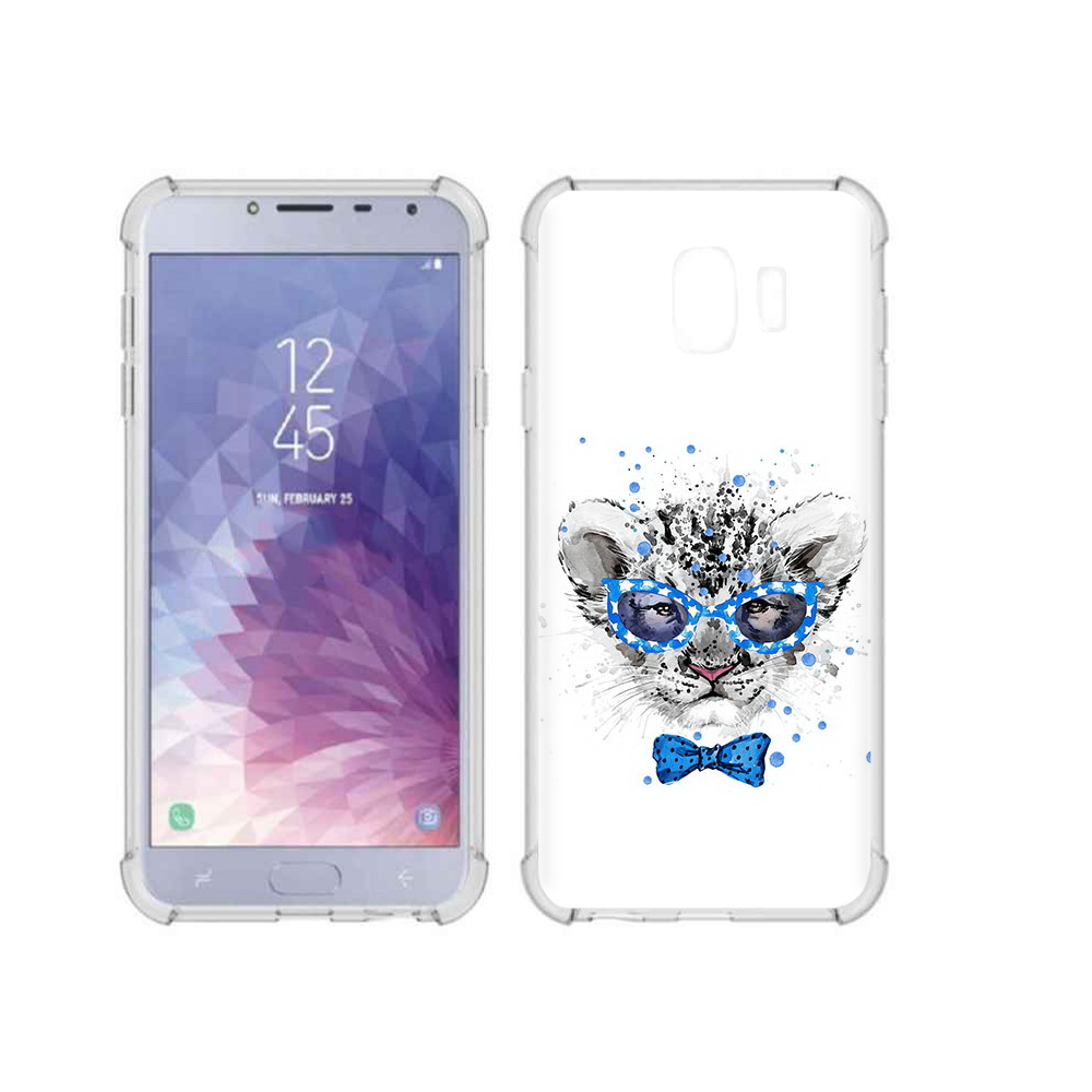 

Чехол MyPads Tocco для Samsung Galaxy J4 (2018) тигренок с бабочкой, Прозрачный, Tocco