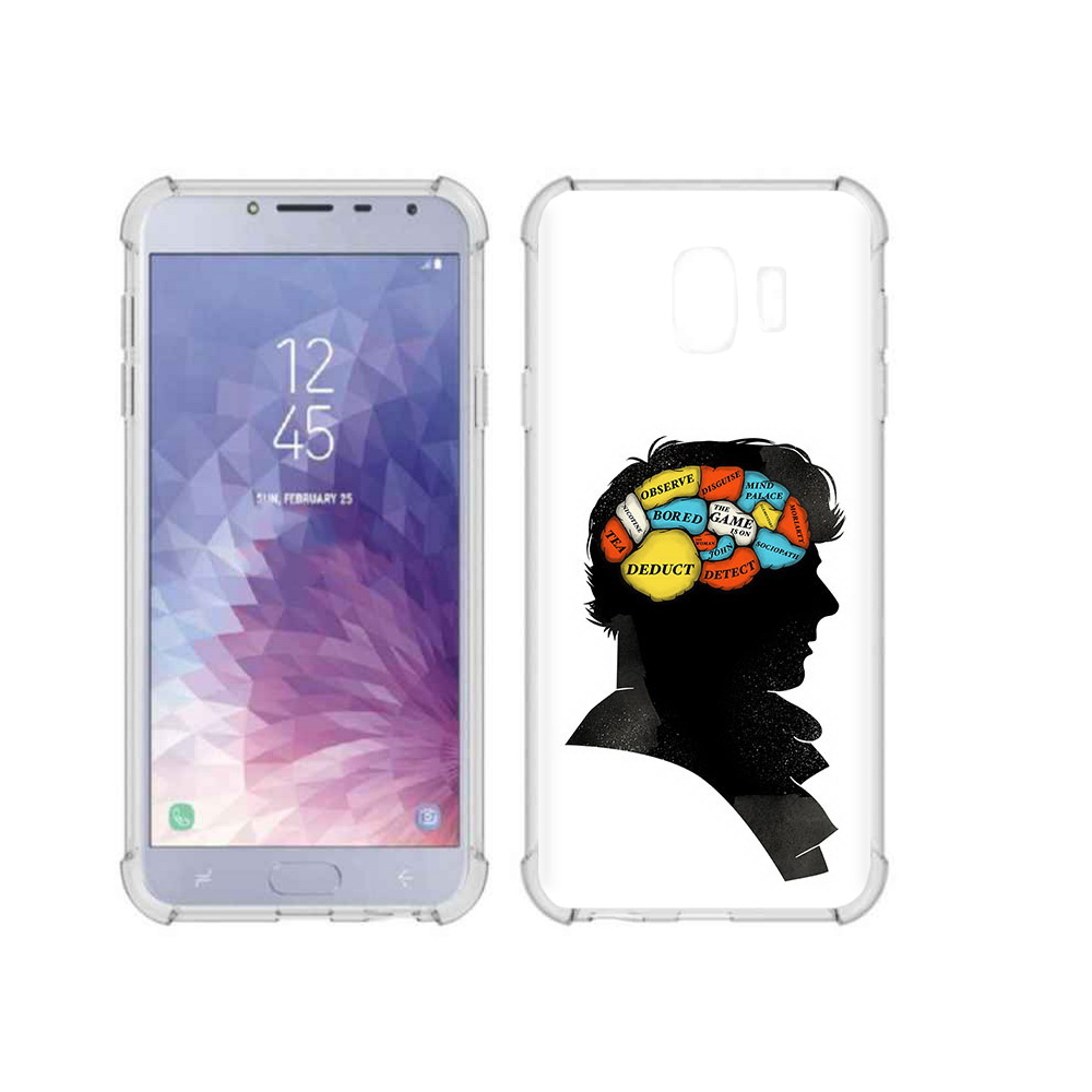 

Чехол MyPads Tocco для Samsung Galaxy J4 (2018) темный рисунок, Прозрачный, Tocco