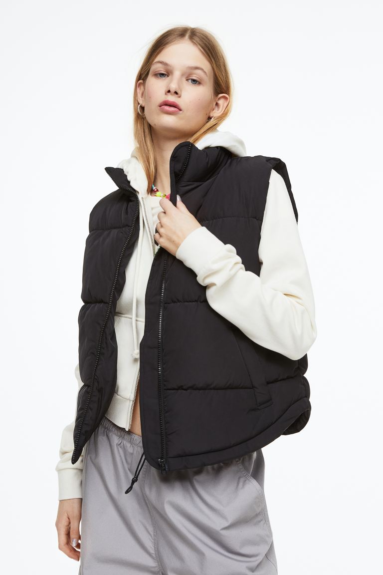 

Утепленный жилет женский H&M 1128508001 черный S (доставка из-за рубежа), 1128508001