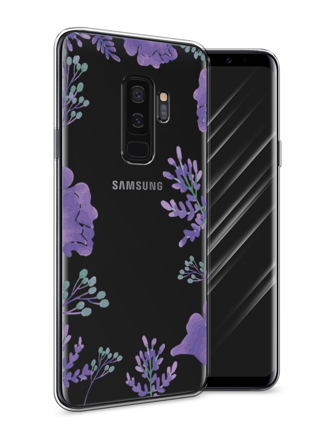 

Чехол Awog на Samsung Galaxy S9 + "Сиреневая цветочная рамка", Прозрачный;фиолетовый, 25850-8