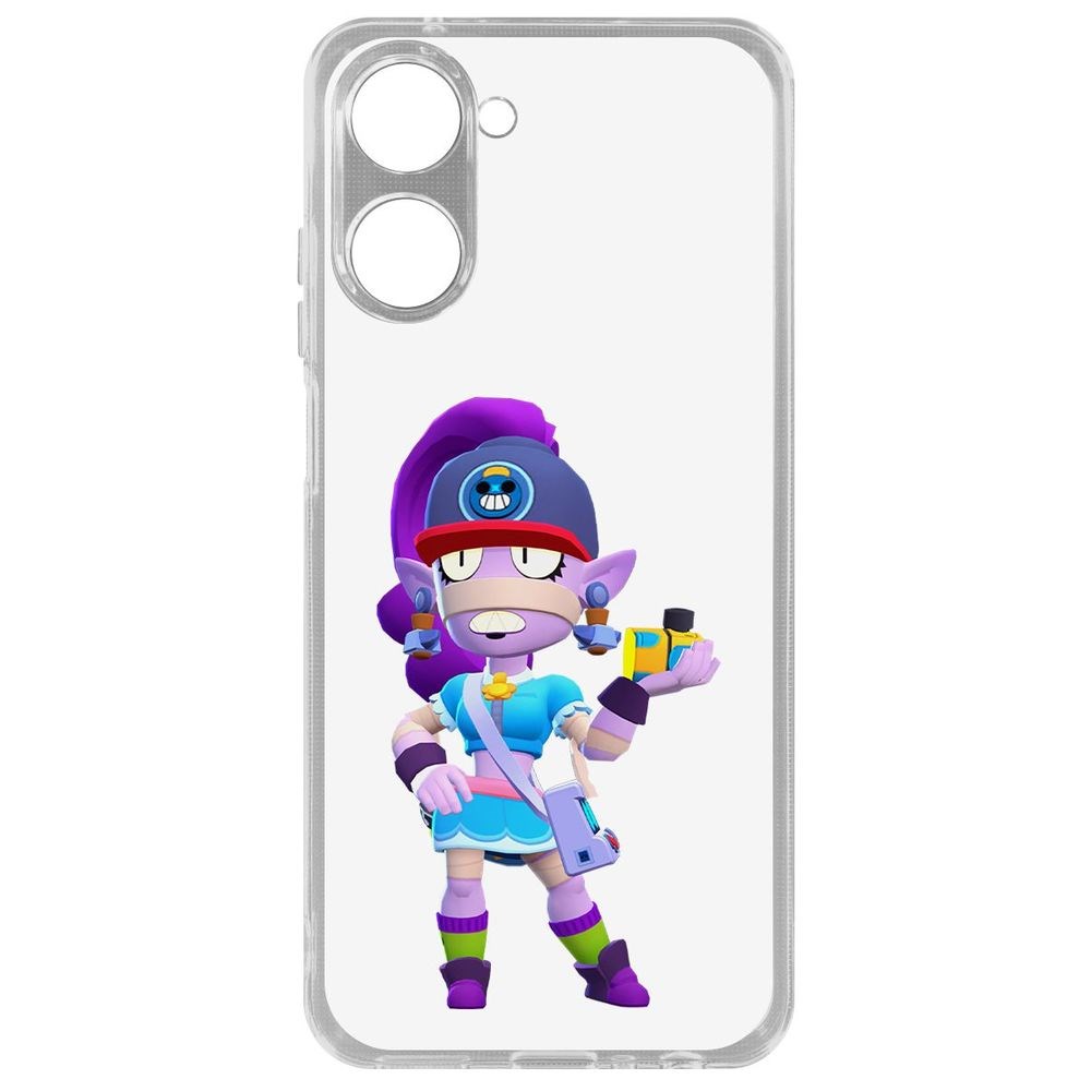 

Чехол Brawl Stars-Суперфанатка Эмз для Realme 10 4G, Прозрачный