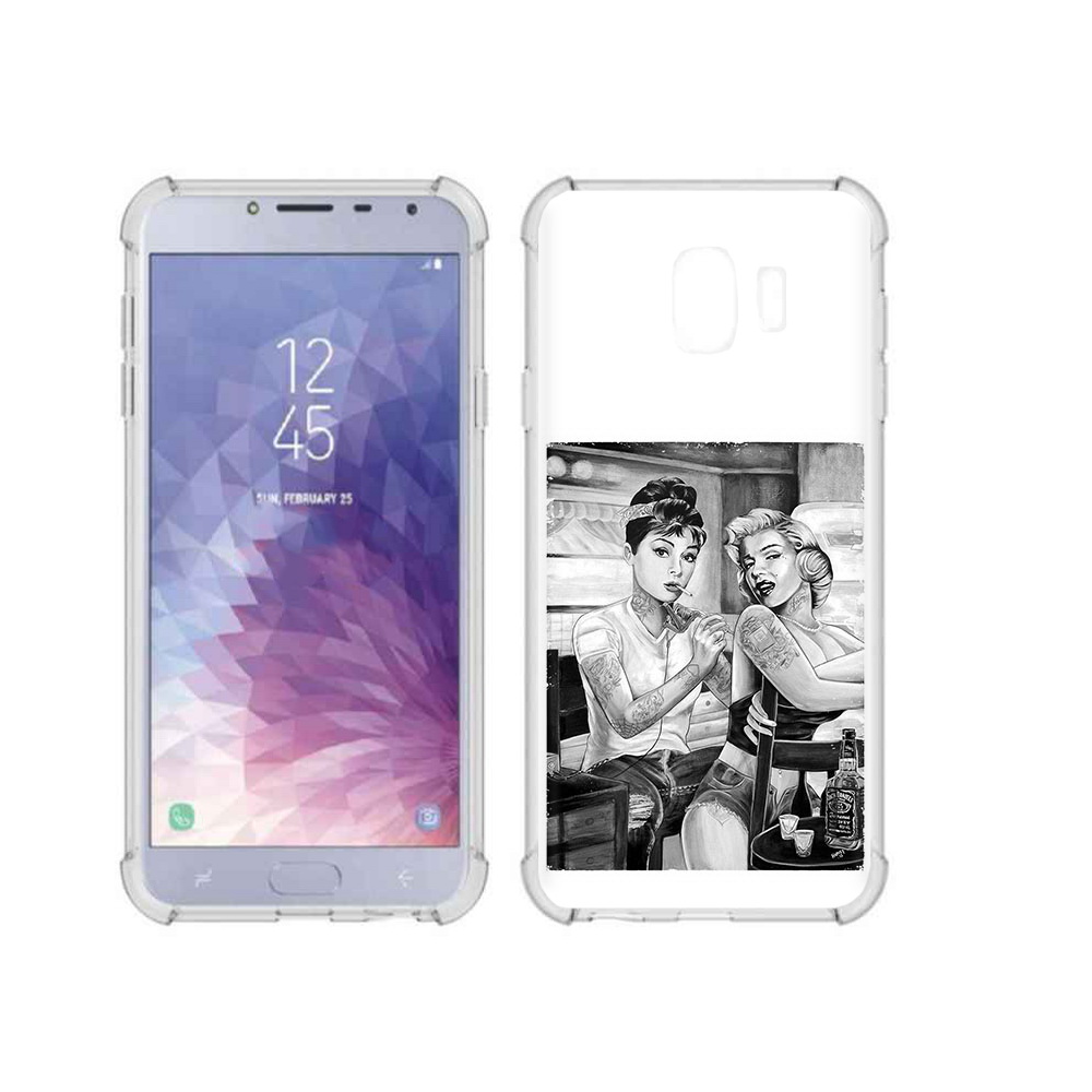 

Чехол MyPads Tocco для Samsung Galaxy J4 (2018) тату мастер, Прозрачный, Tocco