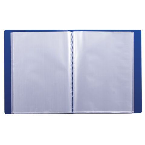Папка файловая 80 вкладышей Brauberg Стандарт А4, пластик, 900мкм синяя 20шт.