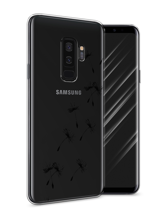 

Чехол Awog на Samsung Galaxy S9 + "Летящие одуванчики", Черный, 25850-8